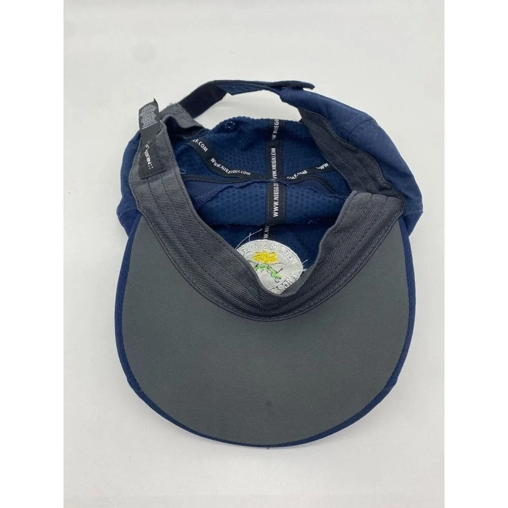 Nike Golf Hats Adult OSFA Navy Blue Swoosh Athletic Golfer Strap Back Sports Men